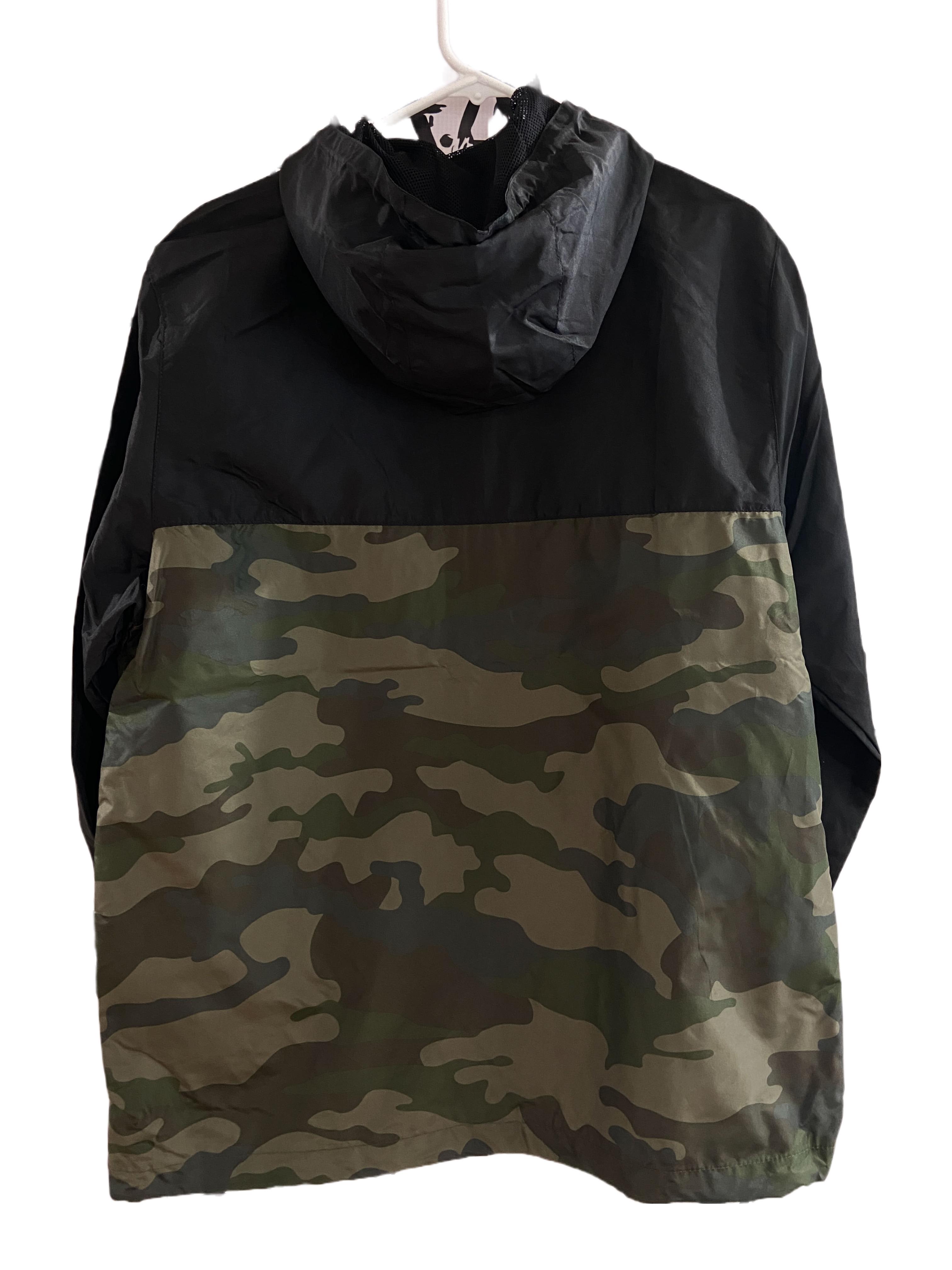 FCRB STAR HOOD CAMO PANEL ZIP UP SWEAT